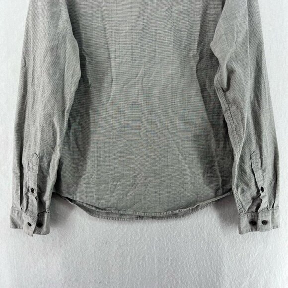 Patagonia Button Up Shirt Mens M Gray Poplin Long Sleeve Collared Organic Cotton - Picture 9 of 12